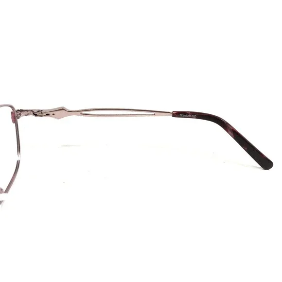 Titanium 220 T220-04 COL 30 Eyeglasses Frames Red Oval Full Rim 55-18-135